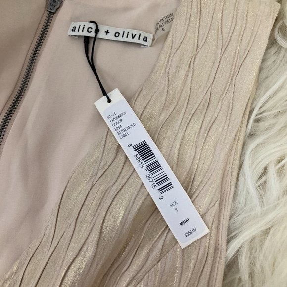 ALICE + OLIVIA V-Neck Midi Length Dress - Picture 6 of 12